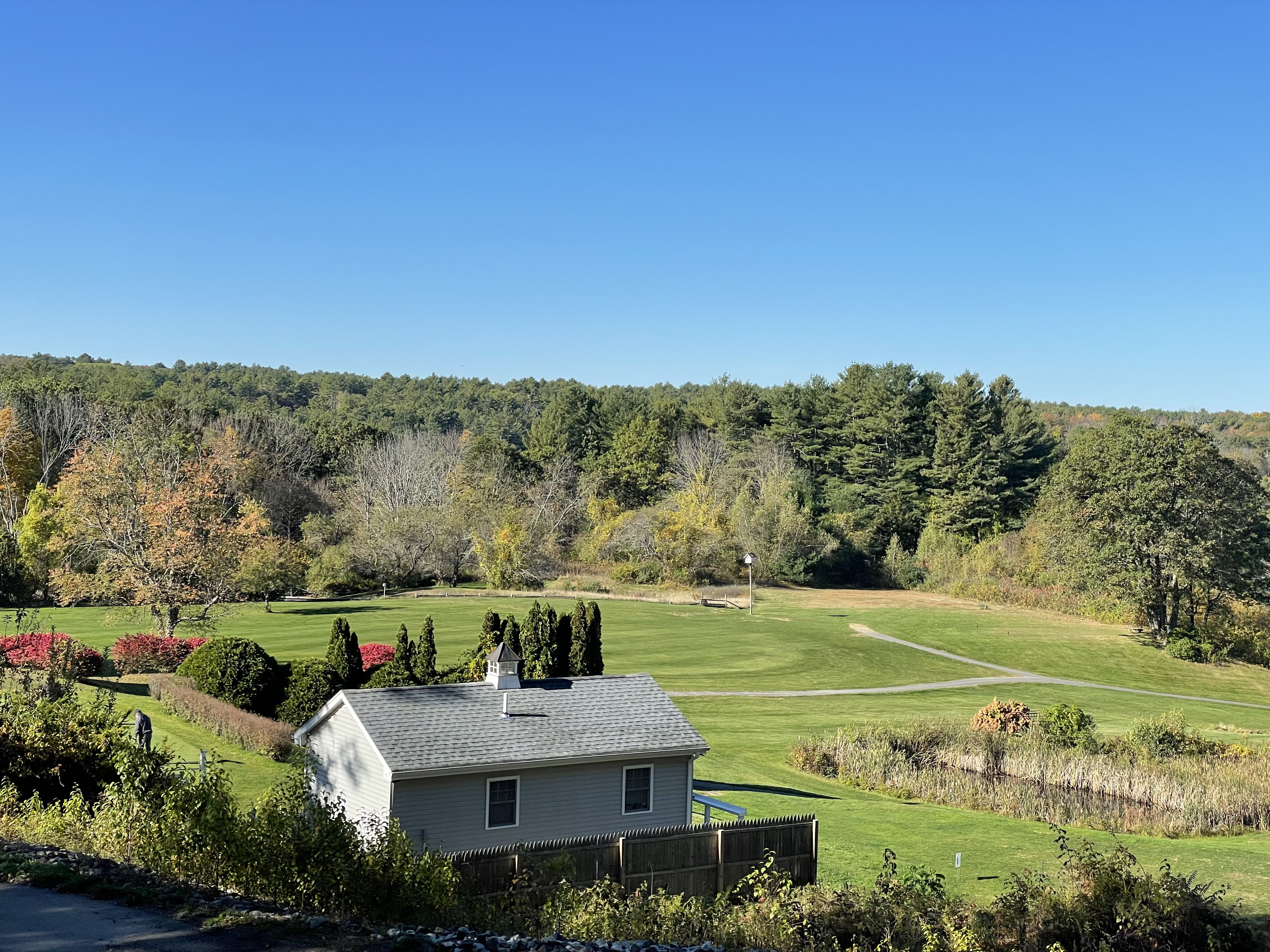 Clubhouse view of golf course