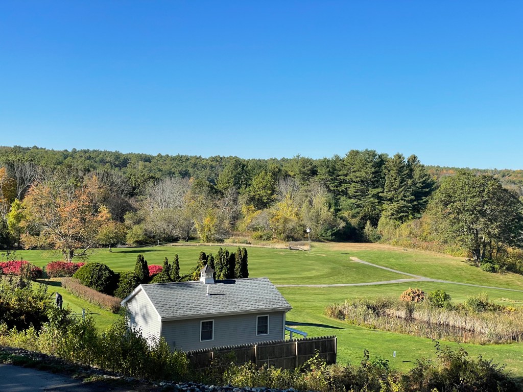 Clubhouse view of golf course