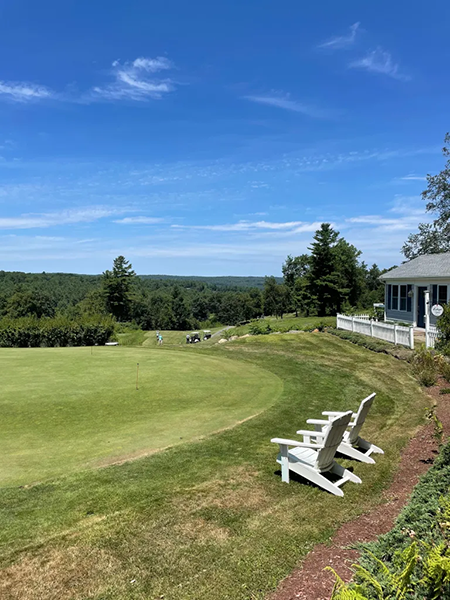Adirondack Chairs on golf course